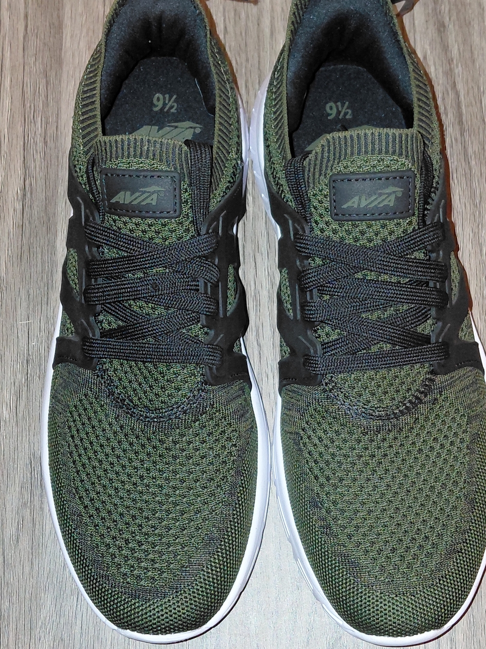 Avia Men's Quickflash Running Shoes Lightweight Sneakers Black Olive Green